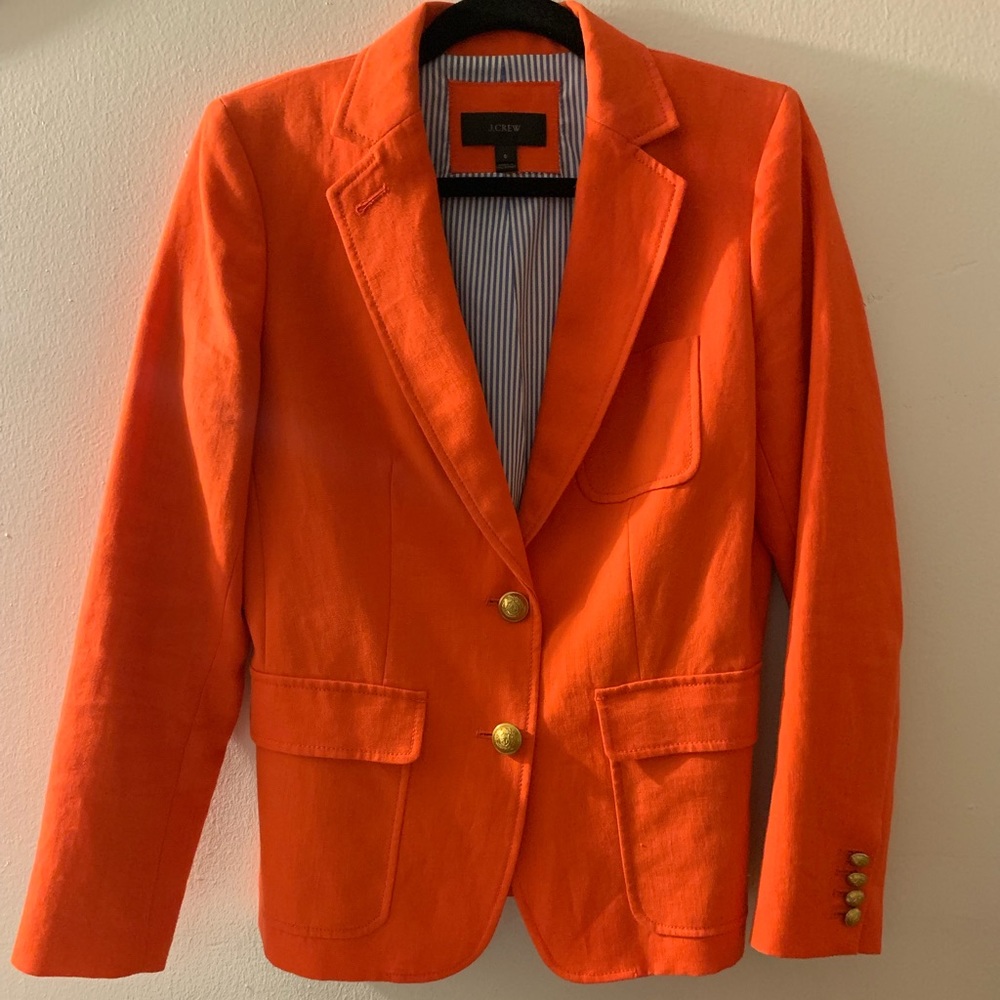 Red/Orange J Crew SchoolBoy Blazer
